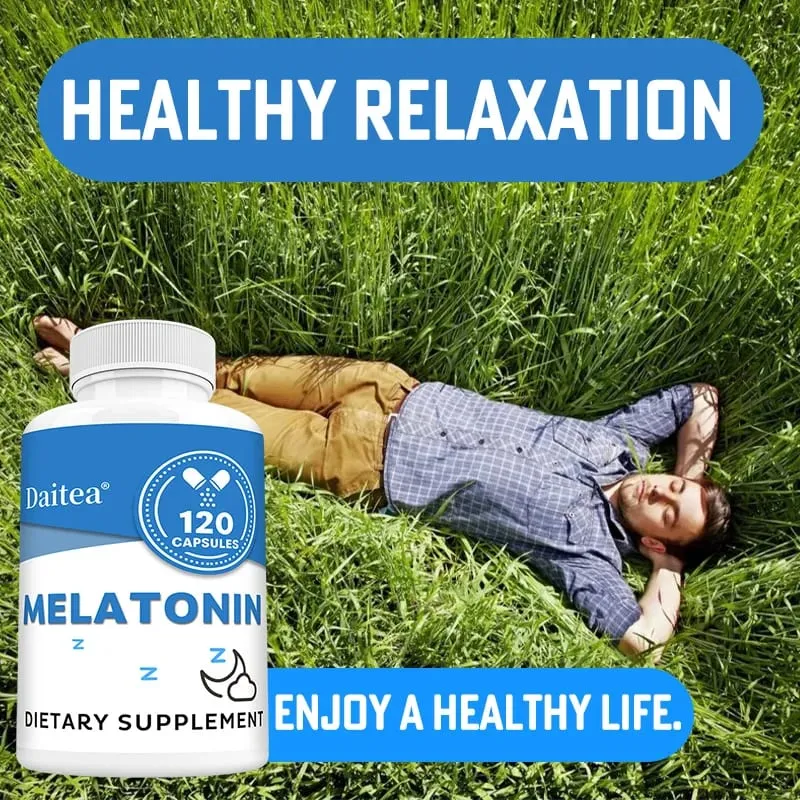 Melatonin Supplement Kapsler 5 Mg - Naturlig søvnstøtte Afslapning og ro fremmer søvnkvaliteten