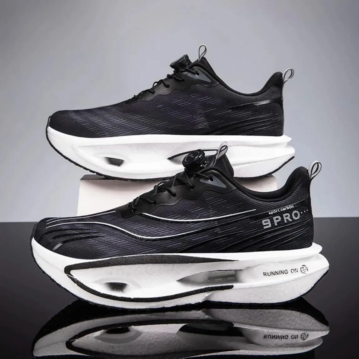 Carbon Plate Marathon Running Shoes Men Women Sports Sneakers Breathable Lightweight Comfortable Athletic Shoes