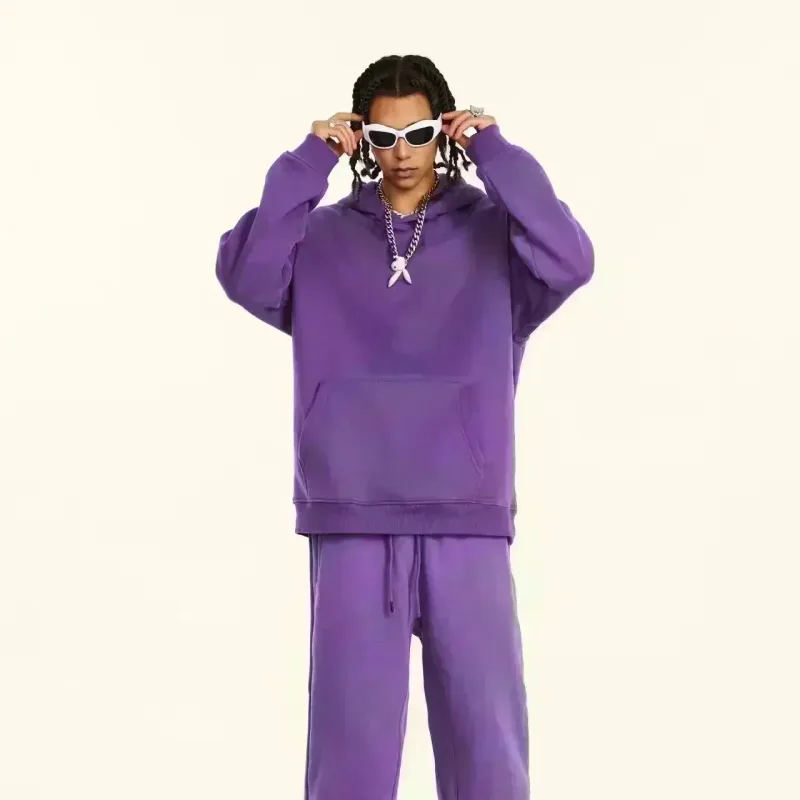 Men's and Women's Solid Color Pocket Hoodies Sports Fitness Sweatshirts Fashionable Casual Pullovers Multi Color