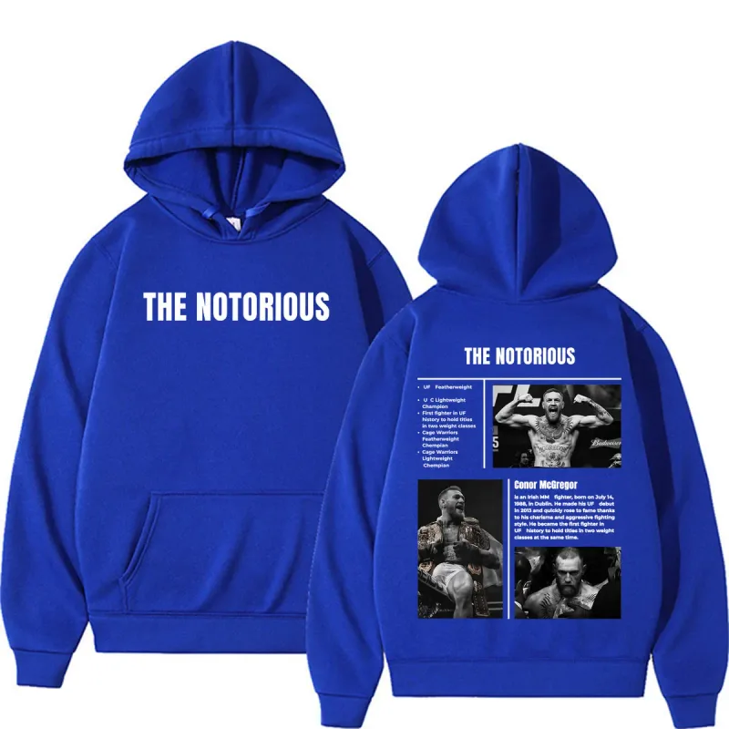 Limited The Notorious Conor McGregor Sweatshirts Men Women Violence Aesthetic Gothic Hoodies Autumn/Winter Long Sleeve Pullovers