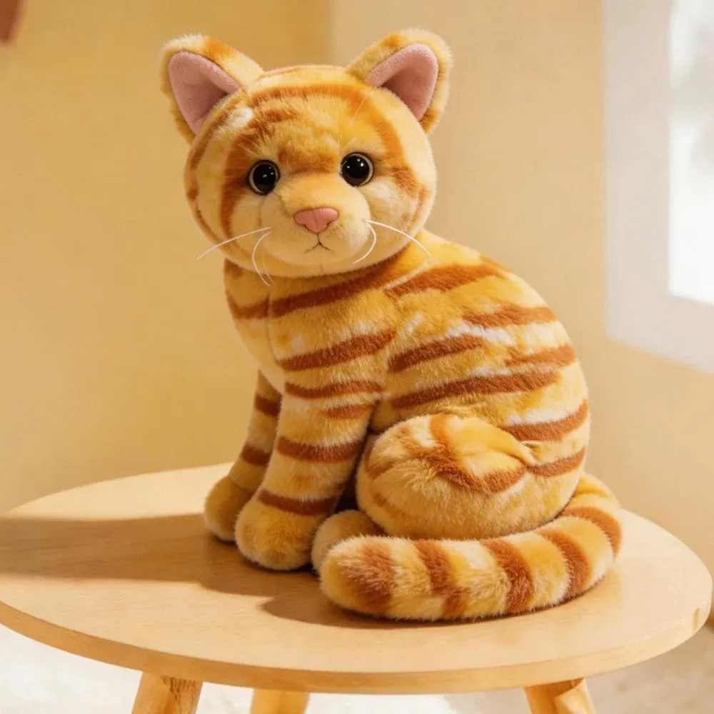 Plush Material Animal Body Pillow PP Cotton Filled 10inch Poultry Throw Pillows Cat Pattern Cute Design Animal Cushion Doll Toys