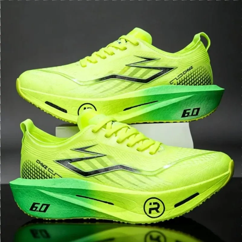 Men Running Shoes Carbon Board Marathon Sneakers Breathable Lightweight Women's Comfortable Athletic Nonskid Speciality Sports