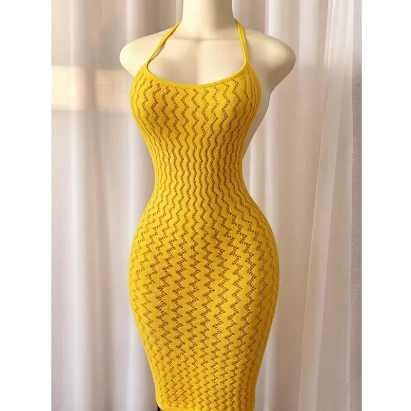 Mesh Beach Cover Up Jurk Vrouwen hol Sheer Visnet Bodycon Jurk Sexy Muziek Festival Rave Outfit Badmode Coverups
