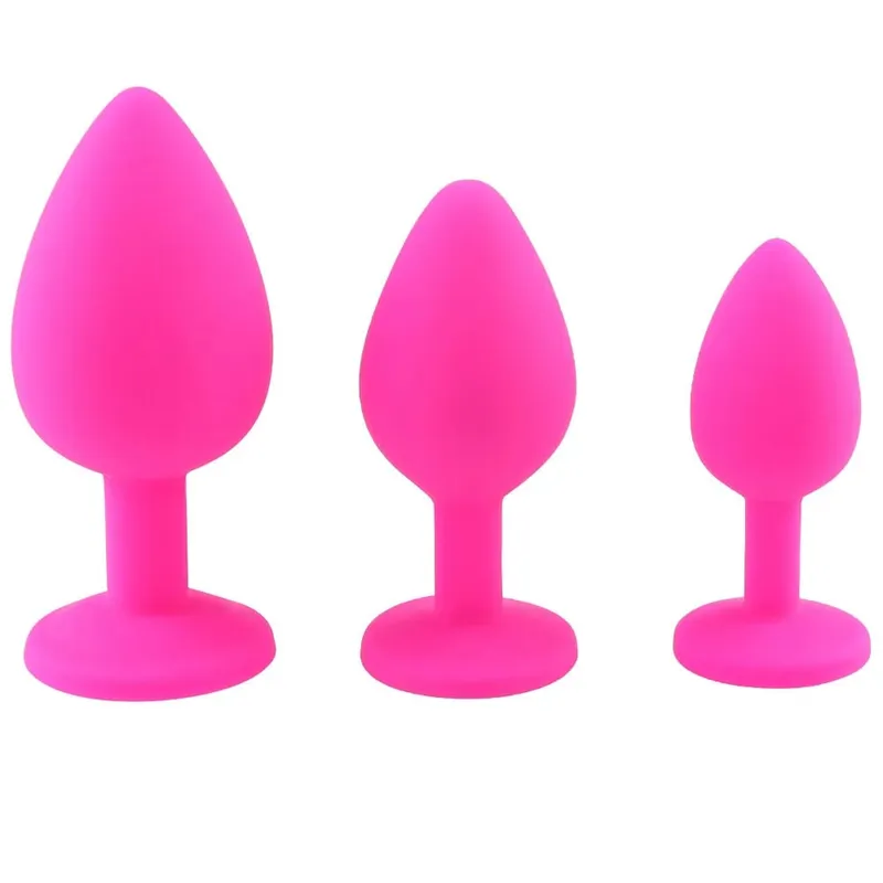 S/M/L Soft Silicone Anal Plug Mini Erotic Butt Plug Sex Toy for Beginner Men Women Gay Couples Prostate Stimulator Anal Sex Toy