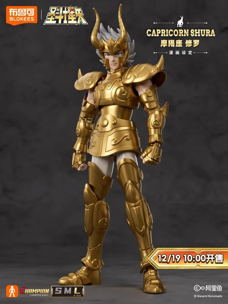 In Stock BLOKEES Saint Seiya CLASSIC CLASS Gold Saint Virgo Shaka Pisces Aphrodite Andromeda Cygnus EX Gold Assembled Model Toys