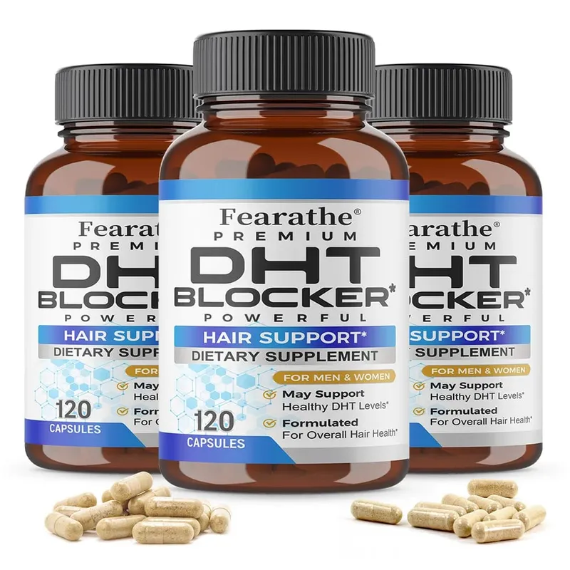 DHT Blocker Powerful Saw Palmetto and Biotin Hair Growth Supplement Promotes Hair Growth Strengthens Hair and Scalp