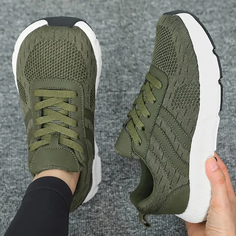 Unisex EVA Soft Sole Sneakers Vintage Commute Walking Shoes Big Size Breathable Wear Resistant Outdoor Running Tennis Shoes