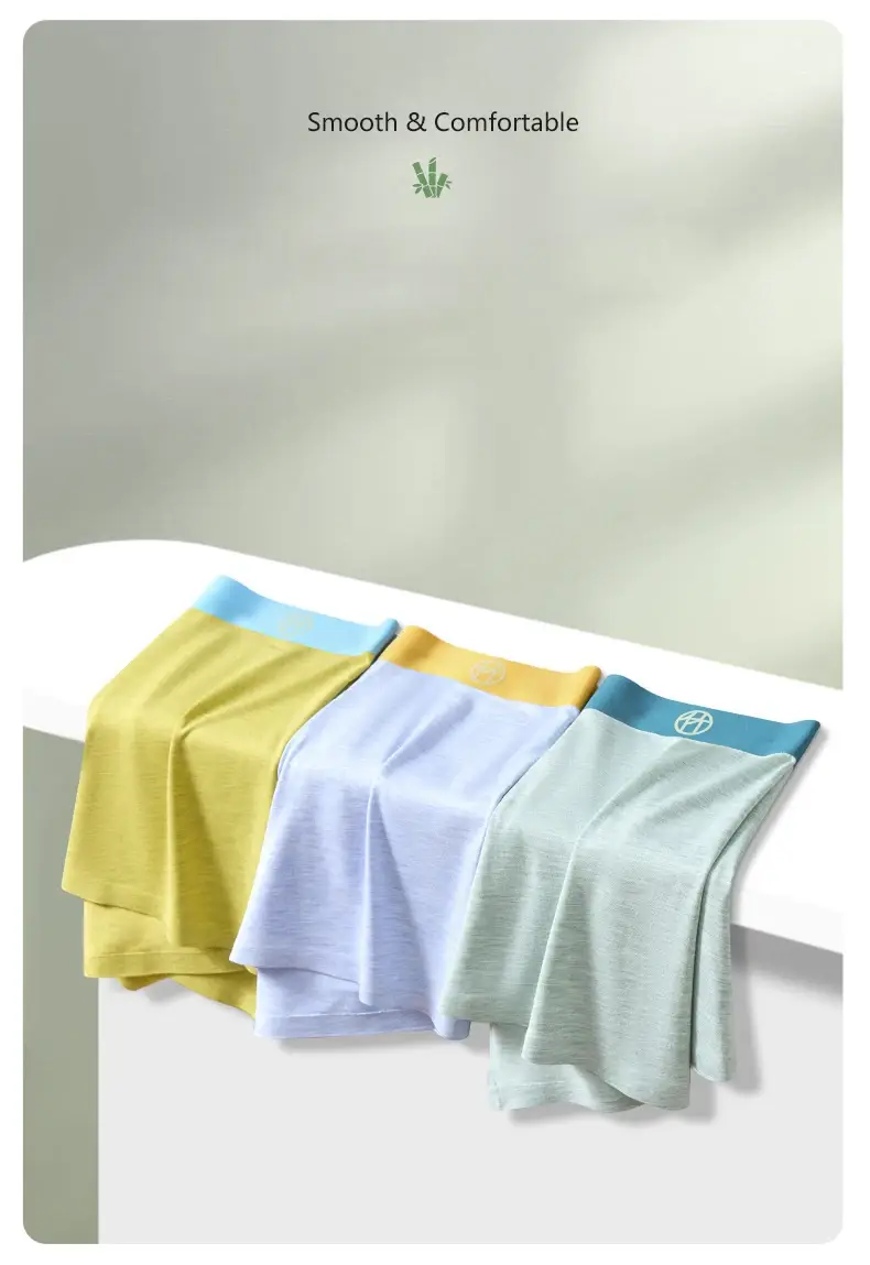 3pcs Bamboo Fiber Man Underwear Comfortable Breathable Men Boxers Regenerated Fibers Underpants L XL XXL 3XL 4XL Man Panties