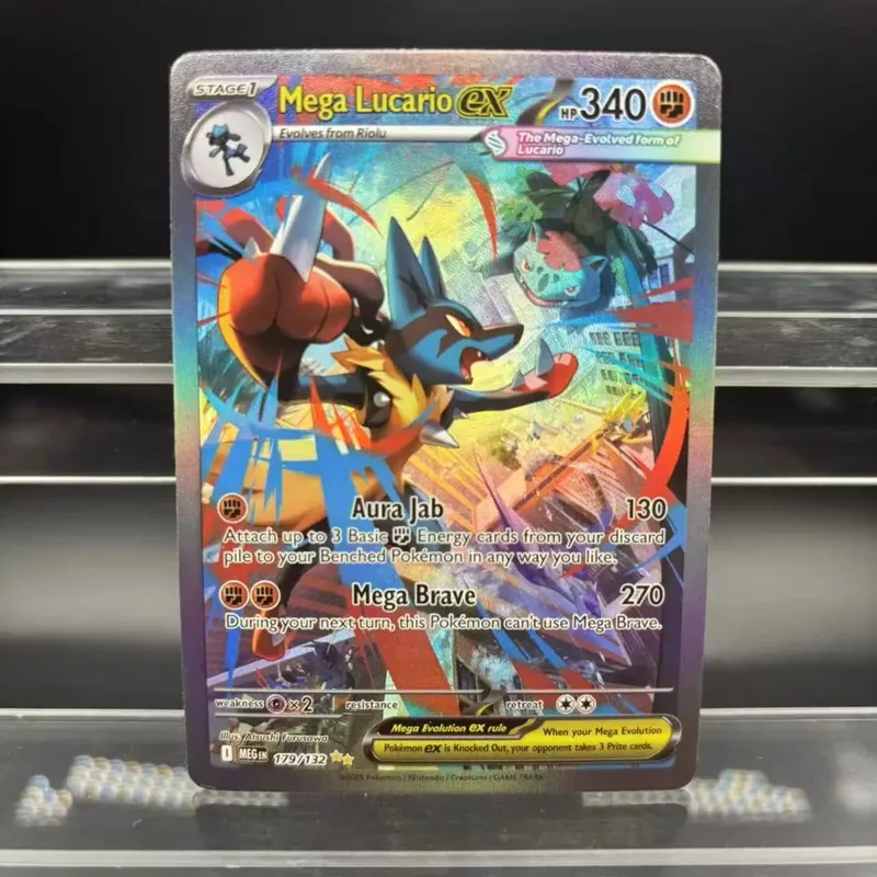 DIY Collection Cards EN Mega Symphonia Mega Brave Gardevoir Lucario Self Made Single Card Classic Game Anime Card Gift Toy