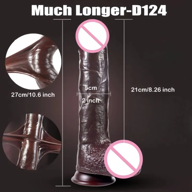 Realistic Silicone Dildo Black Soft Penis Sliding Foreskin Cock Male Genitals Vaginal Masturbation Suction Cup Dick Anal Sex Toy