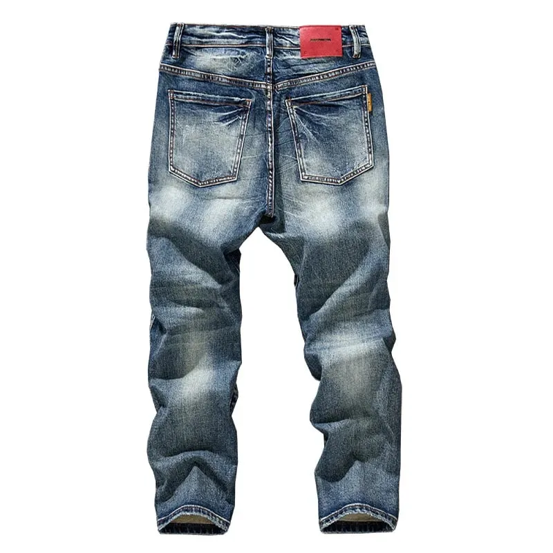 Spring/Summer Retro Trendy Brand American Jeans Men's Versatile Harlan Slimming Heavy Weight High Street Trendy Denim Pants