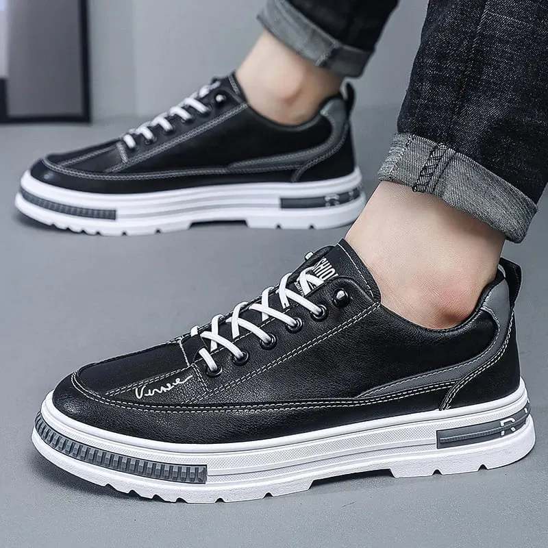 New Thick Soled Men's Casual Sports Board Shoes Fashionable Men's White Shoes Single Shoes