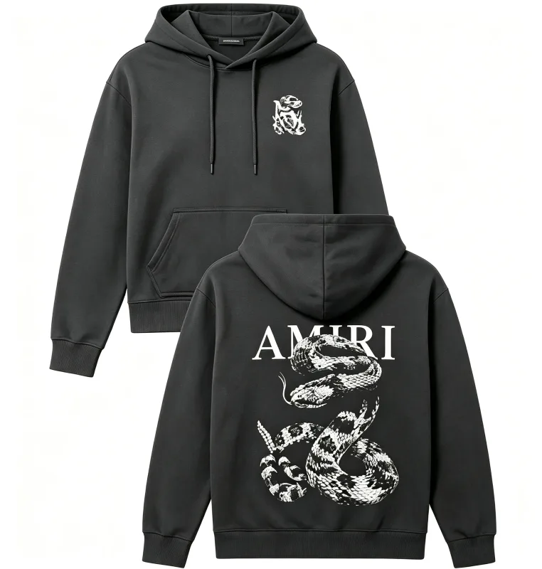 Hoodie Longgar Grafis Ular Atasan Pilihan Pro Sweater Grafis Lengan Pendek Trendi Mewah Ringan Uniseks Serbaguna Pakaian Kasual