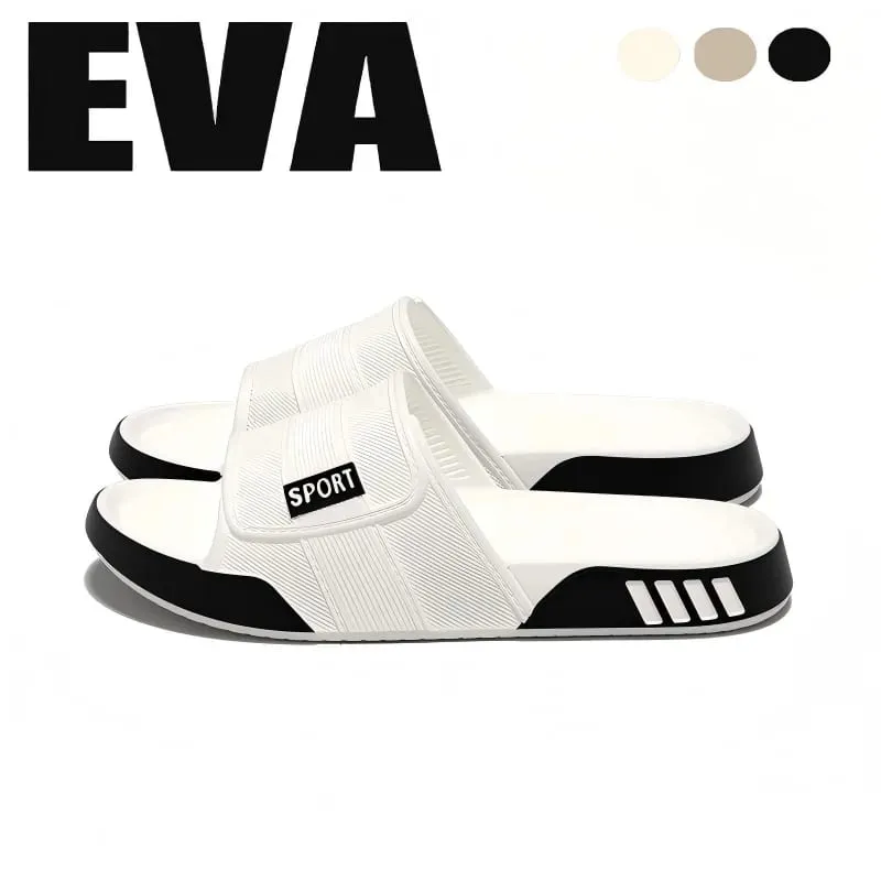 Big Size 40-47 Soft Bottom Sports Eva Slippers Men's Summer Fashion Indoor Outdoor Home Shallow Slippers Man Streetwear Sandals