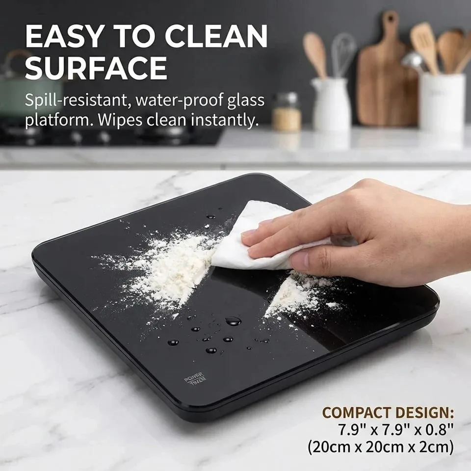 USB Rechargeable Digital Espresso Scale with Timer LED Screen 3kg 0.1g Precision Kitchen Scale Support g oz ml Unit Conversion
