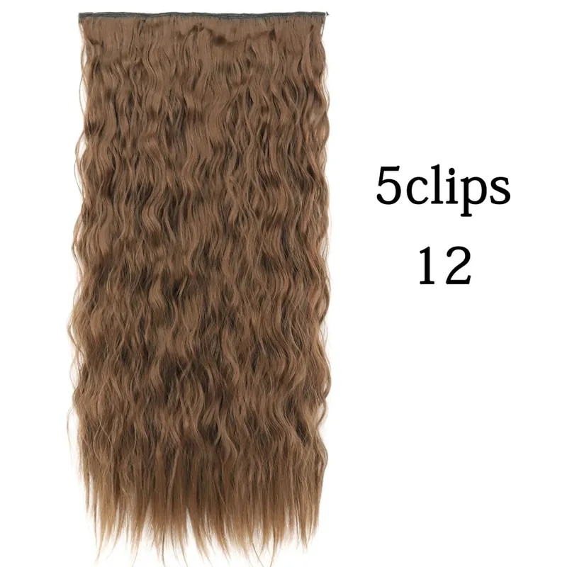 Tổng Hợp 22 32 Inch 5 Kẹp Tóc Chịu Nhiệt Giả Bộ Tóc Giả Dài Lượn Sóng Kiểu Tóc Kẹp Trong Tóc