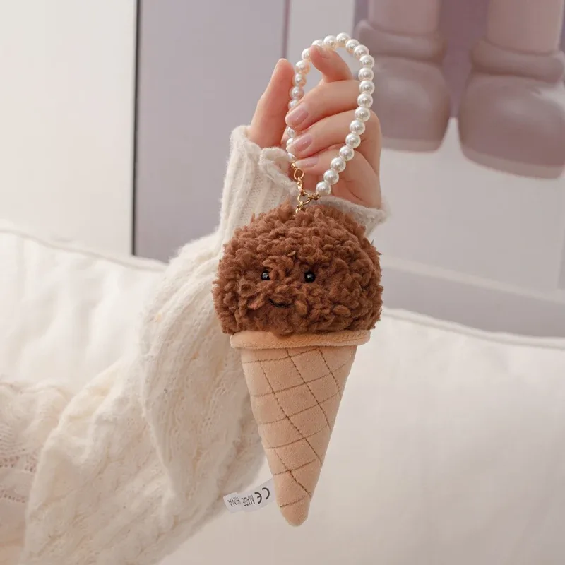 Lindo dibujo animado helado juguete de peluche comida rellena Snack almohada cojín cono niños juguetes Kawaii decoración de la habitación regalo de cumpleaños para niños