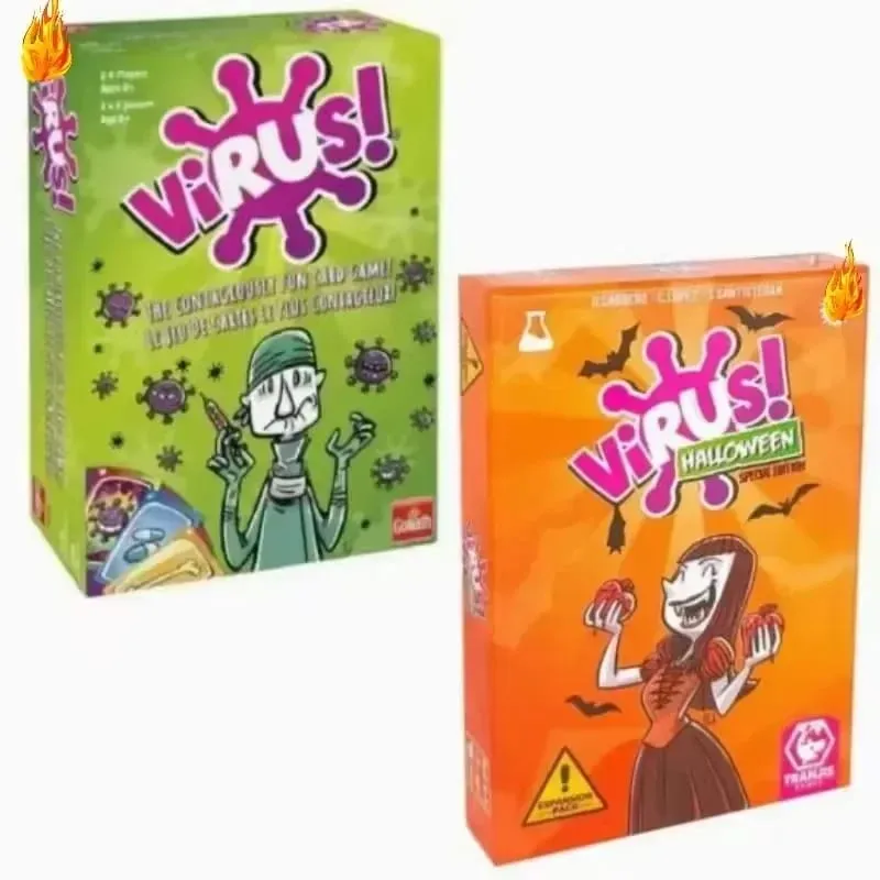 2026 Family Strategy Card Game Set Virus Series 1&2 & Halloween Adult Party Board Game Youth Group Interactive Entertainment