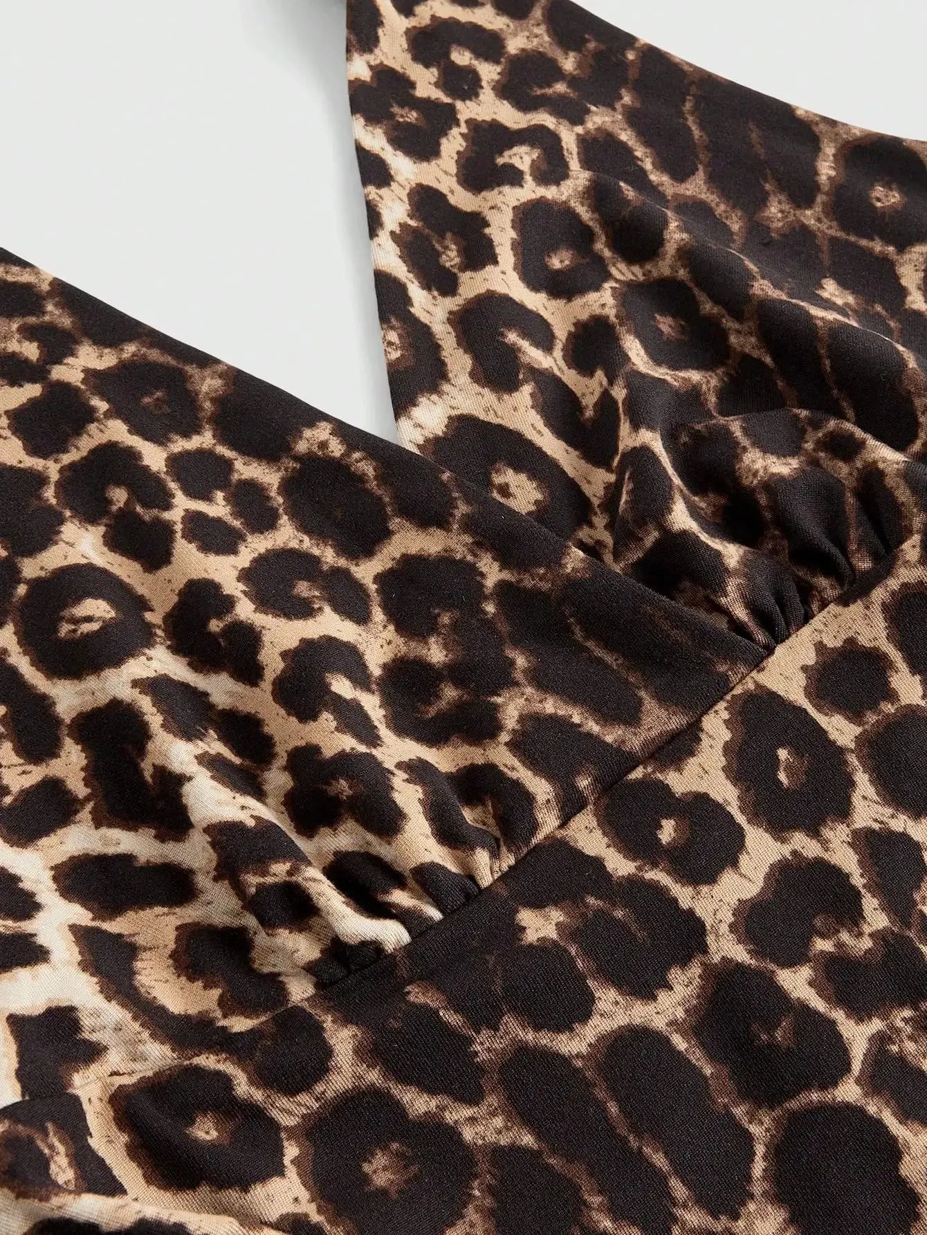 European and American Spring Summer and Autumn Hot-Selling Leopard Print Casual Large Size Neck Vest