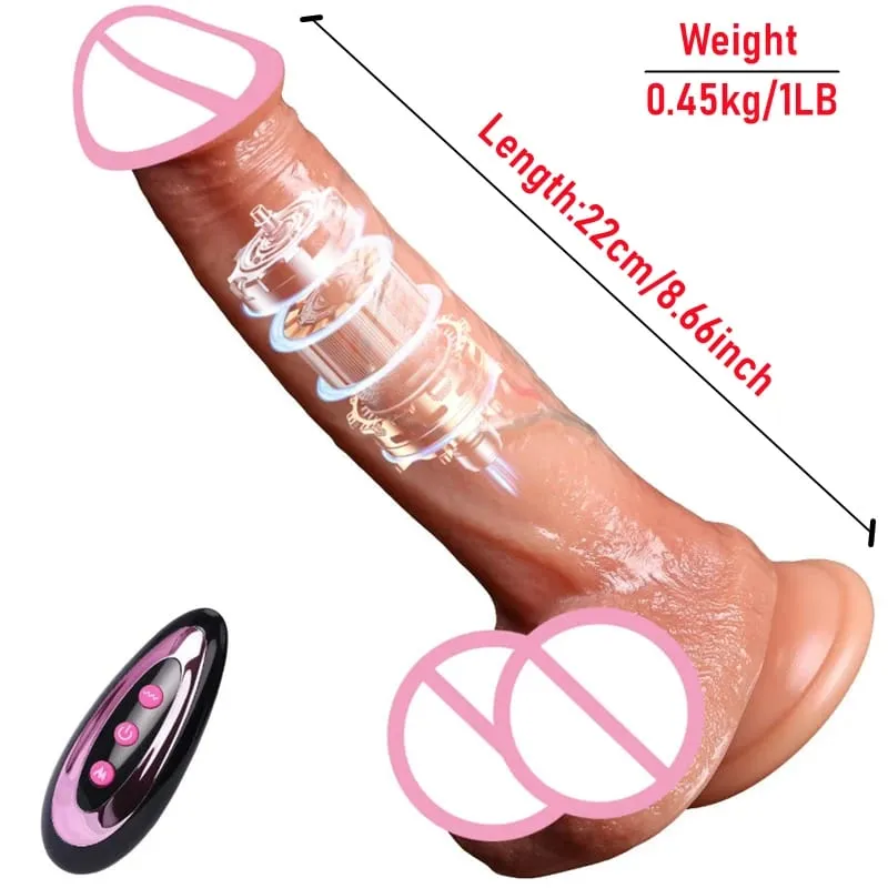 Sex Toy G-spot Anal Stimulation Vibrating for Women Big Telescopic Realistic Vibrating Dildo Vibrator Heating Thrusting Dildo