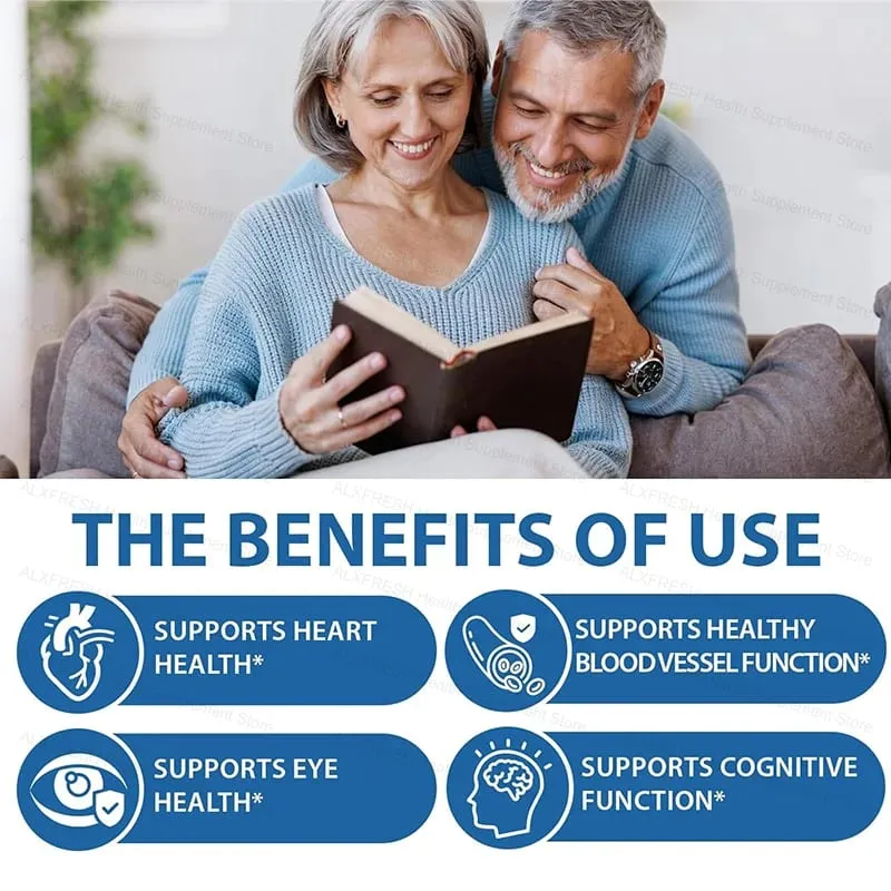 Original Omega 3 Fish Oil Capsules - High EPA & DHA Non-GMO - for Antioxidant Eyes Brain Cardiovascular Health