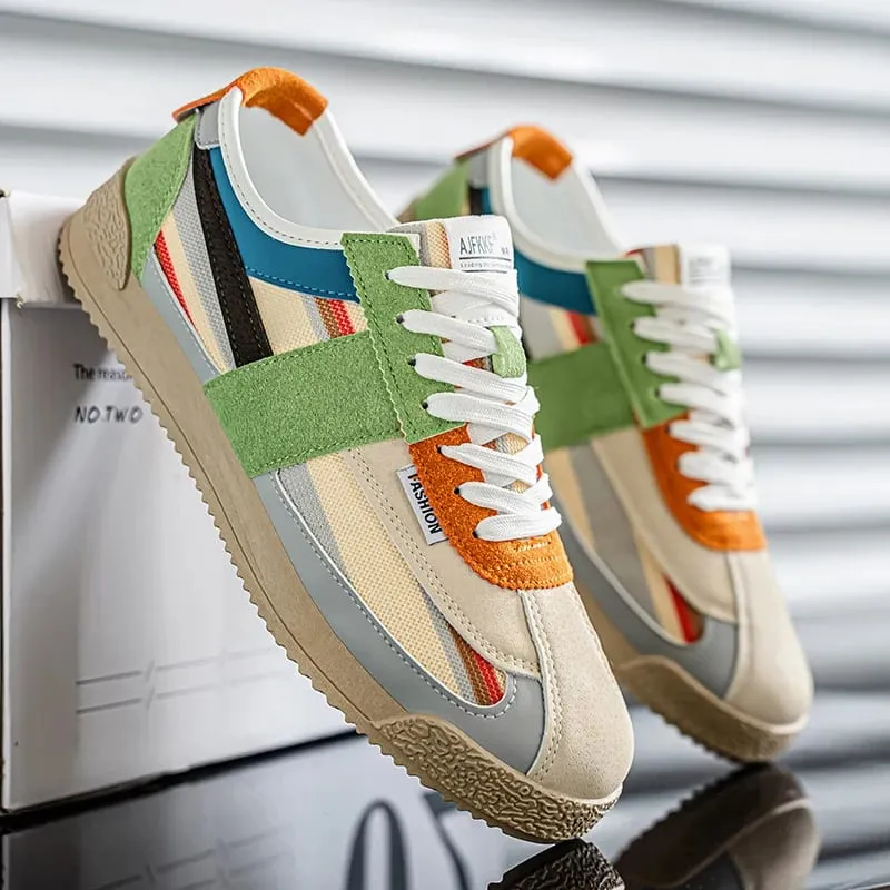 [Men's Skate Sneakers] Sneakers - Men's New Spring/Autumn Skate Shoes - Classic and Versatile - Fashionable and Trendy - Suitable for Daily Wear and Outdoor Leisure - Ideal as Birthday Gifts Christmas Gifts and Halloween Gifts