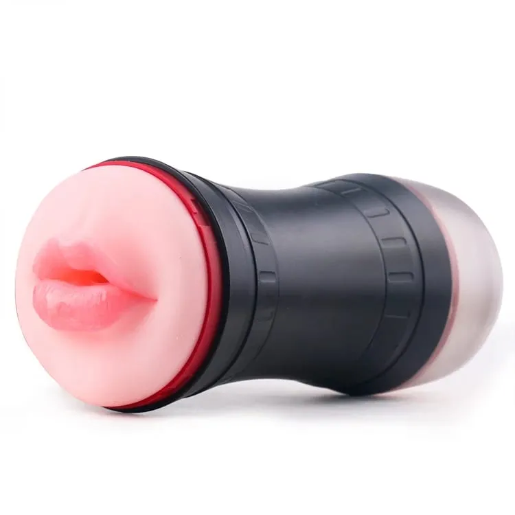 Taza masturbadora masculina, venta al por mayor, vagina texturizada realista de bolsillo, doble extremo, sexo Oral Stroker