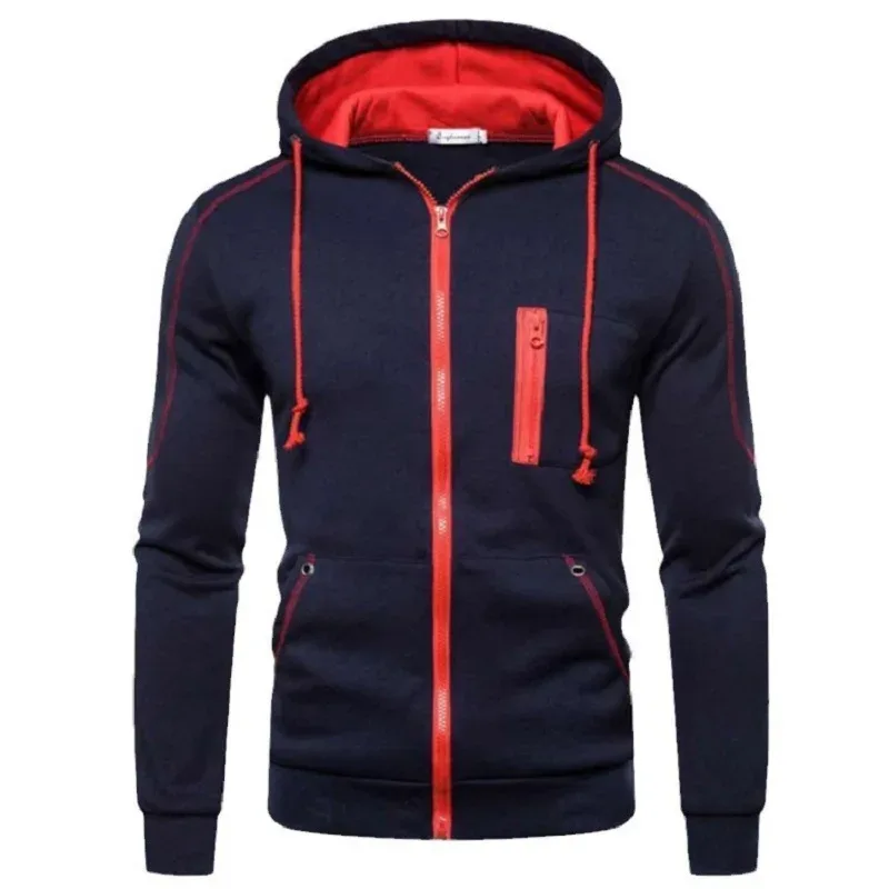 Autumn Winter Men New Sweatshirts Long Sleeve Jacket Hoodie Zipper Closure Jacket Male Hoodies Sweatshirt Slim Fit Male Clothing — image 5