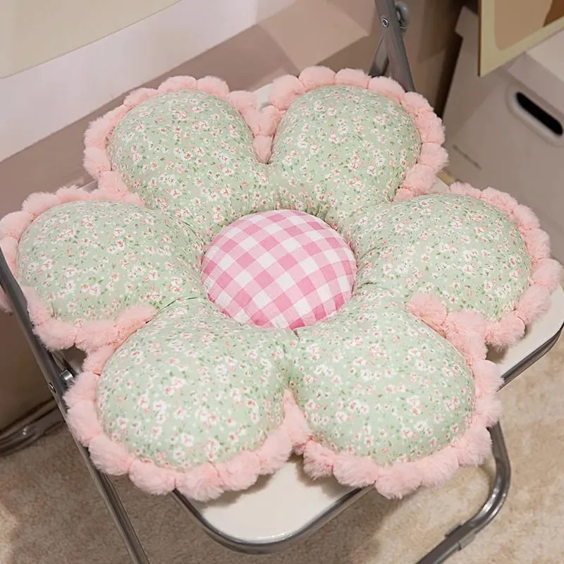 50cm Floral Cushion Girls Princess Favors Flowers Soft Stuffed Plush Chair Seat Mats Car Warm Cushion Sofa Pillow For Home Decor