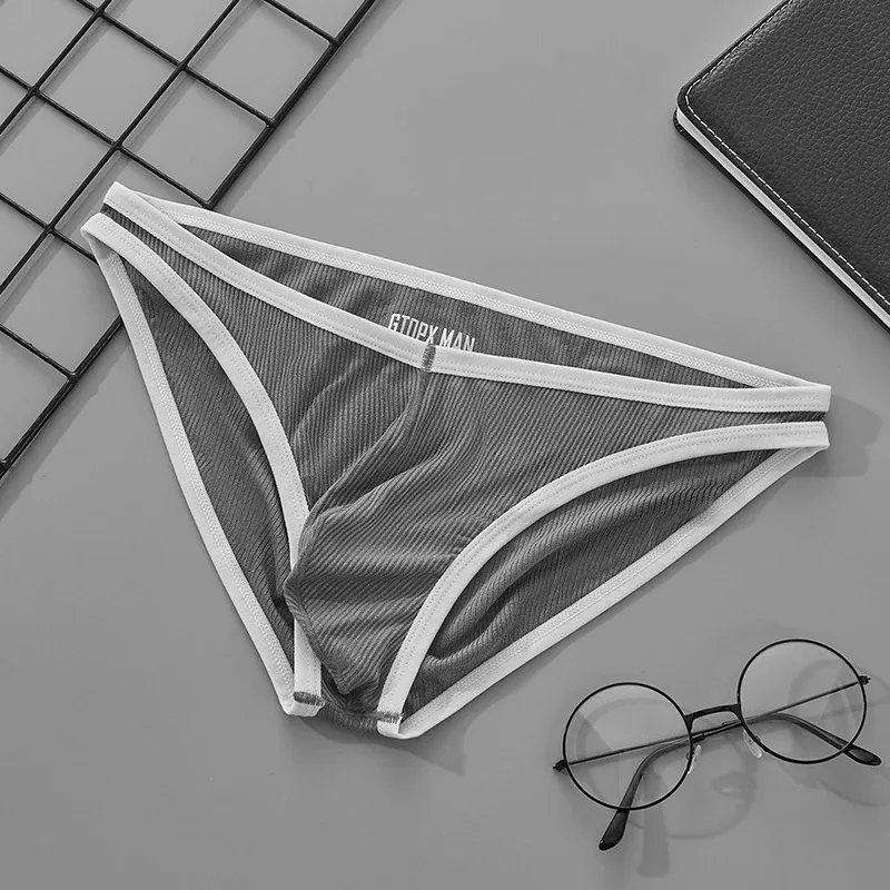 Panlalaking Single Layer Brief na Ultra Manipis na U Convex na Supot na Kasuotang Panloob na Nakakahinga ng Kahalumigmigan Sexy Summer Panties — image 18