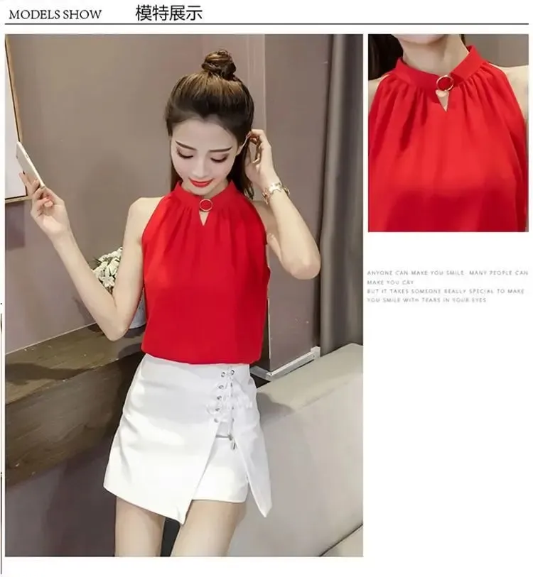 Elegant Sleeveless Solid Simplicity Loose Youth Vest Tops Women Clothes Summer All-match Temperament T Shirts Sexy Office Summer
