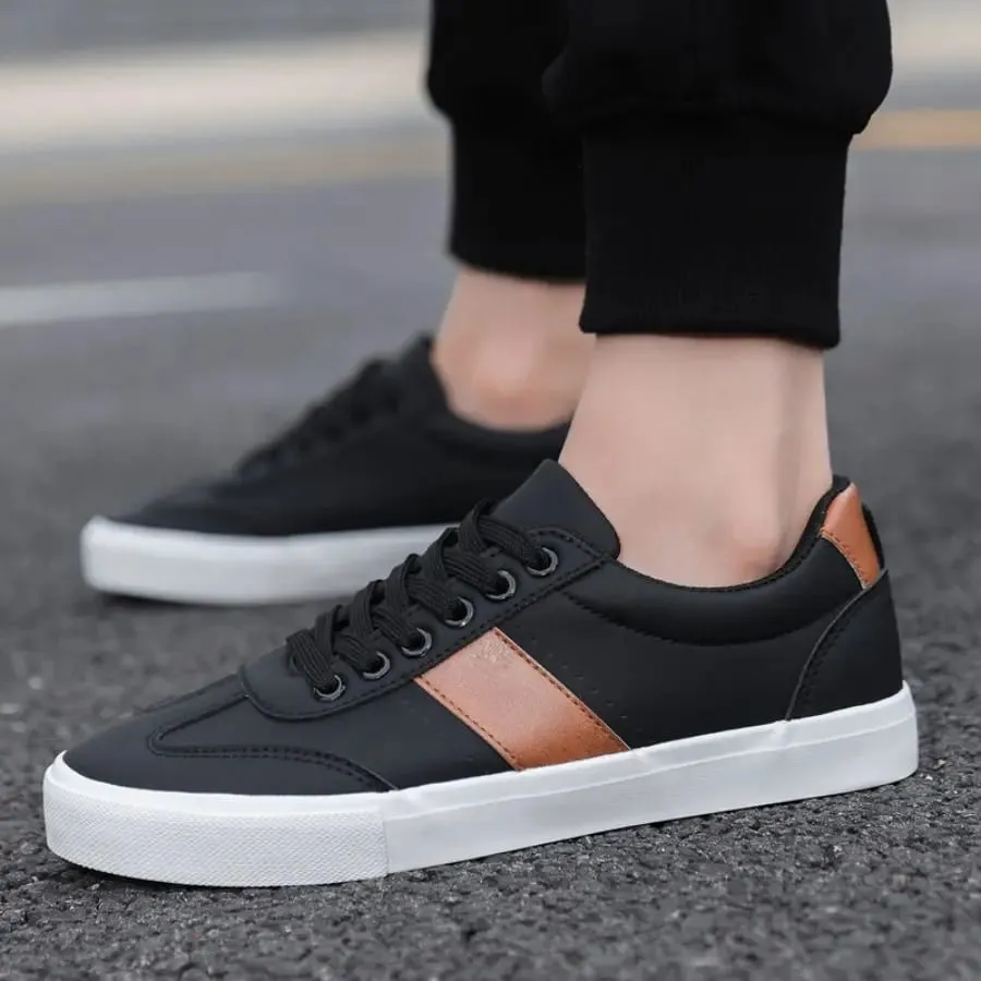 Men's Fashionable Casual Sports Sneakers - Round-Toe Lace-Up Design Offering a Comfortable Experience Suitable for All Seasons
