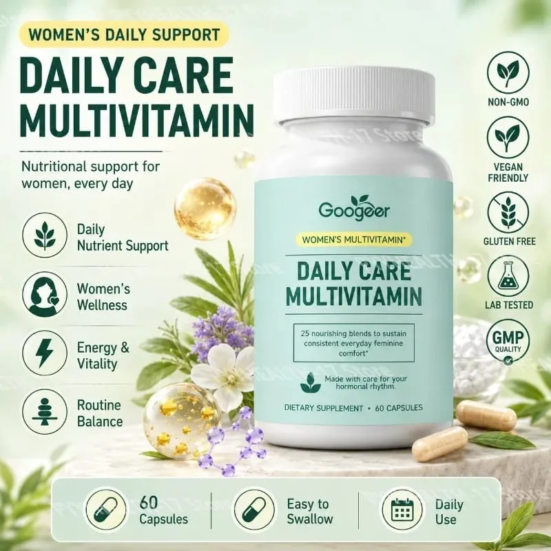 Women's Multivitamin Capsules with Inositol Minerals & Herbal Blend for Daily Nutrition Support and Energy Vitality 60 Count