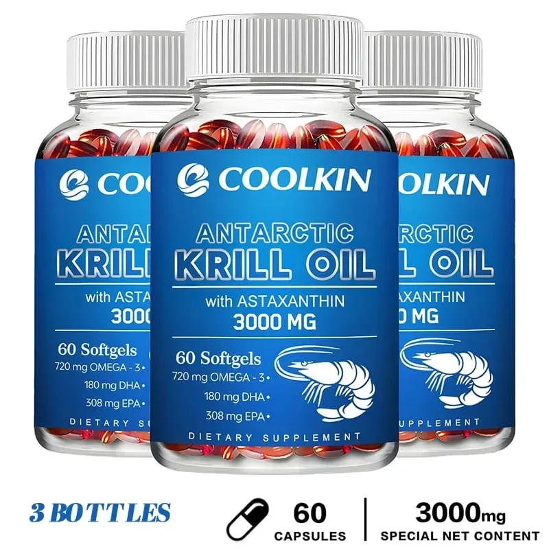 Antarctic Krill Oil 3000mg - Omega-3 EPA DHA Natural Astaxanthin Maximum Strength for Heart & Joint HealthCapsule — image 11