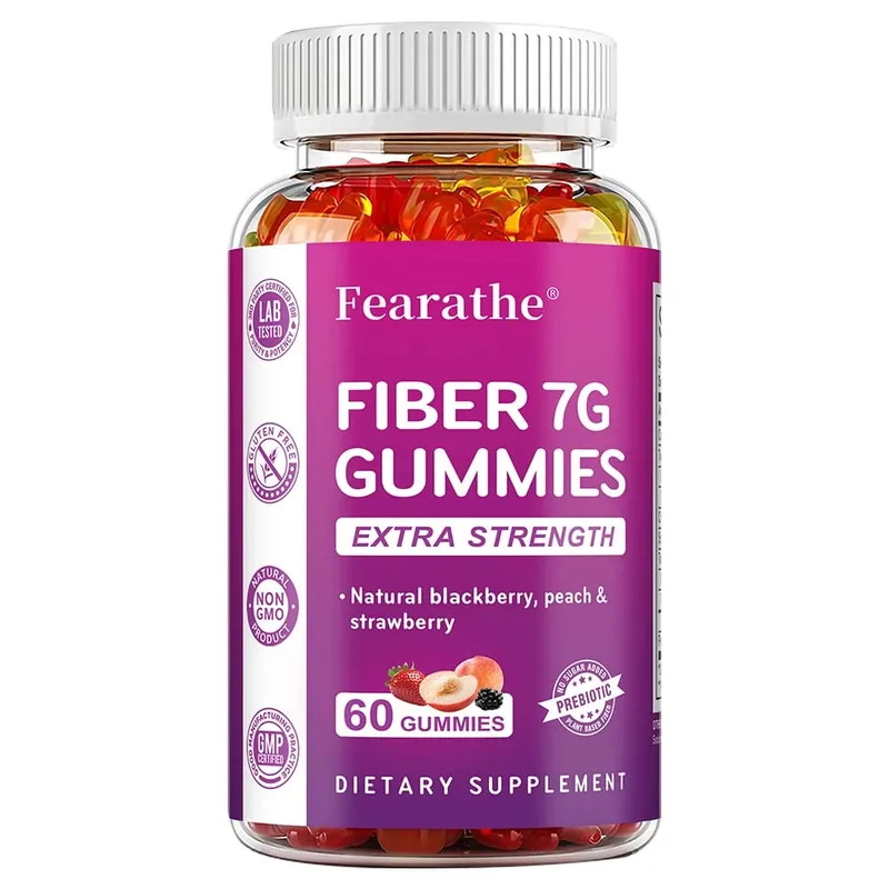 Prebiotic Fiber Gummies for Adults - 7G Fiber Extra Strength - Zero Sugar Added - Digestive Health & Regularity Support