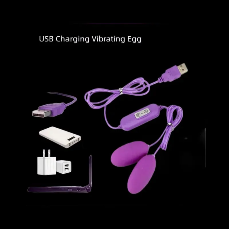 12 Speed USB Rechargeable Bullet Vibrator Egg Dildo Double Vibrating Stimulator Massager Adult Sex Toy for Women