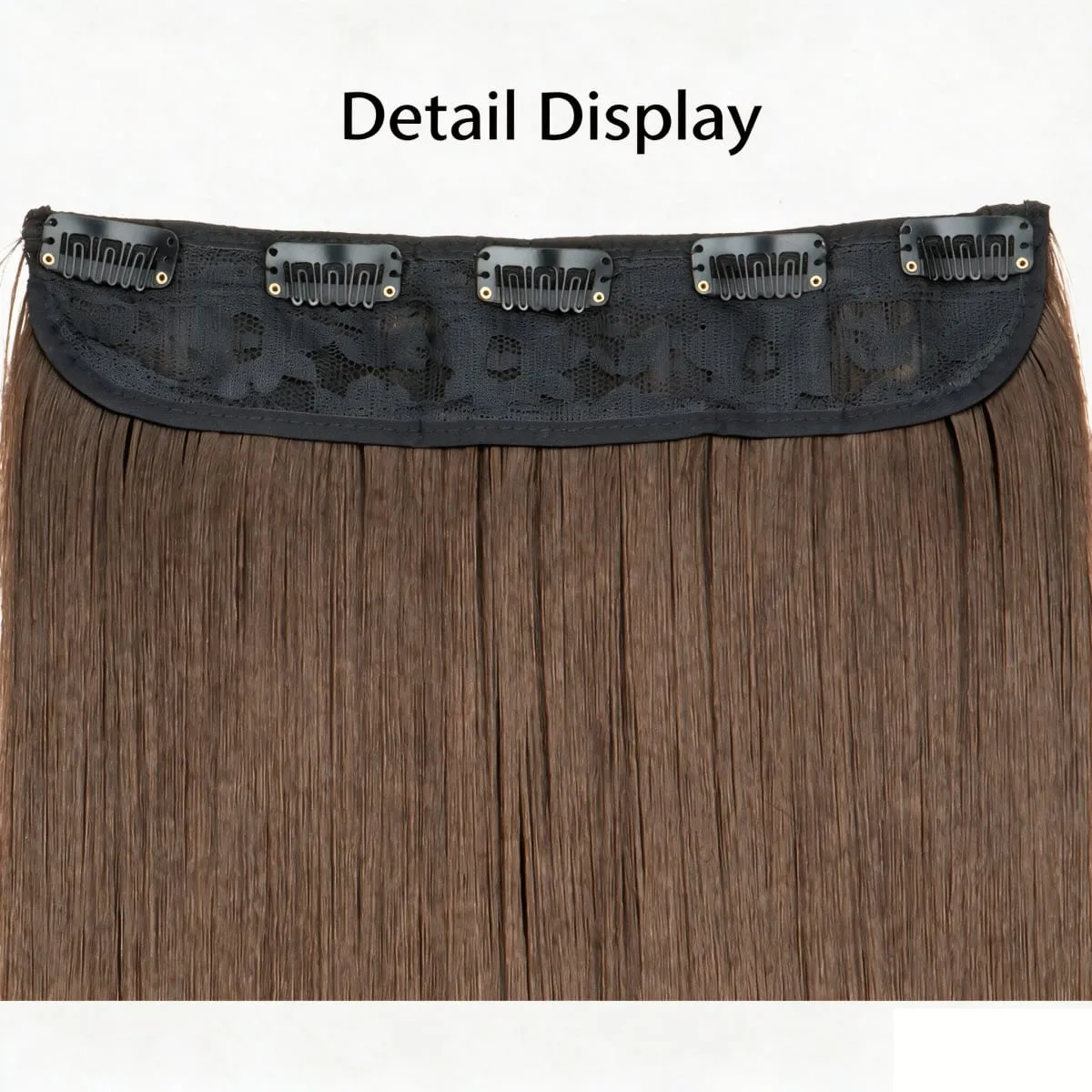 Synthetic 5Clip In Hair Extensions Long Straight Hairstyle Hairpiece Black Brown Blonde 24/32/40INCH Natural Fake Hair For Women