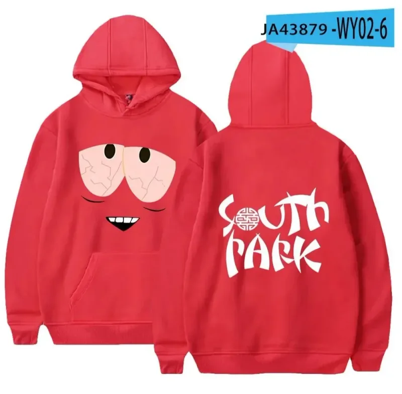 South Park Funny Cartoon Print Hoodie Men Women Loose Oversized Streetwear Pullover Hooded Sweatshirt