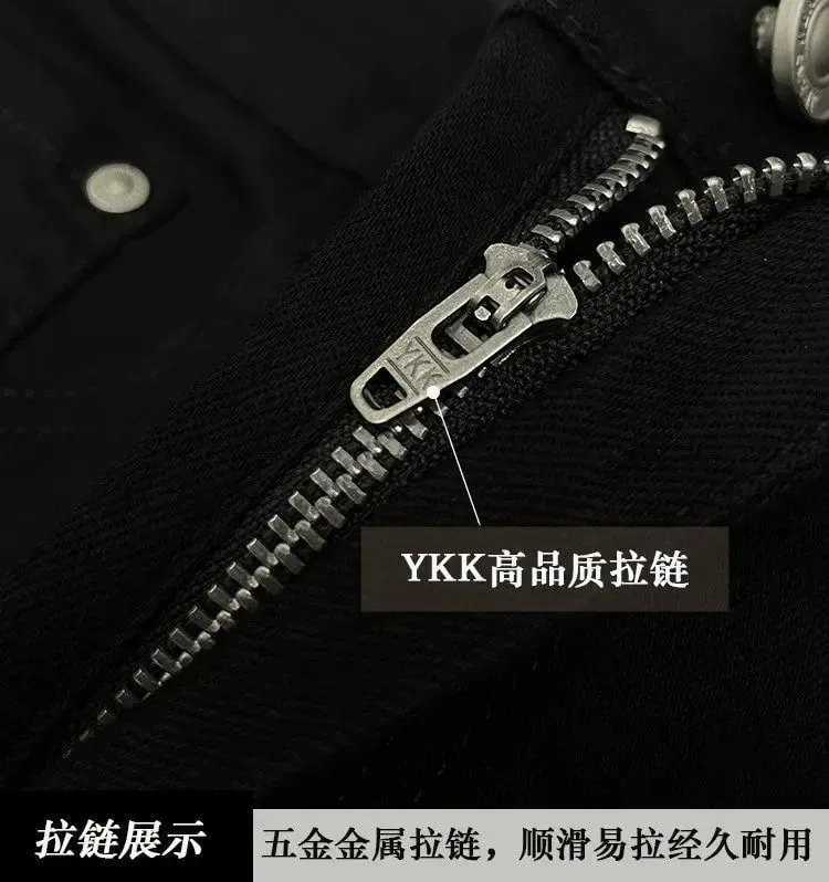 High-end Elastic Waistband Jeans Men's 2026 Spring Summer New Black Elastic Slim Trousers Men's Luxury Jeans for Man Original