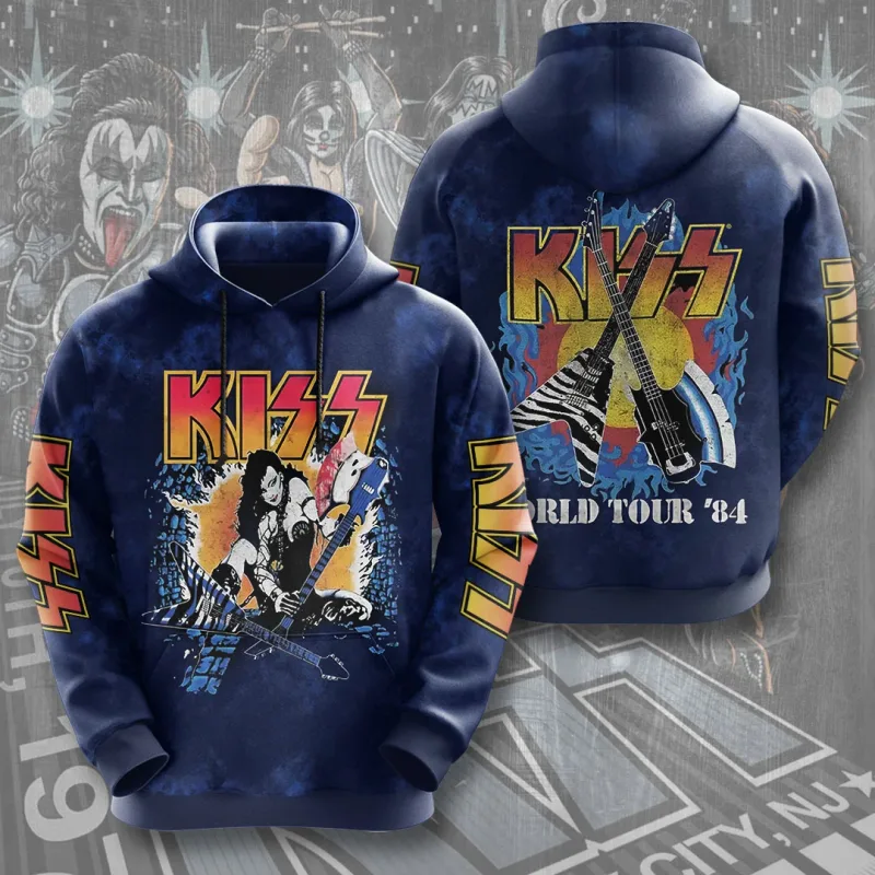 2026 Hot Rock Kiss Hoodies 3D Printed Men Women Funny Long Sleeve Sweatshirt Shirt Street Man Hoodies Tops Y2k Hoodies