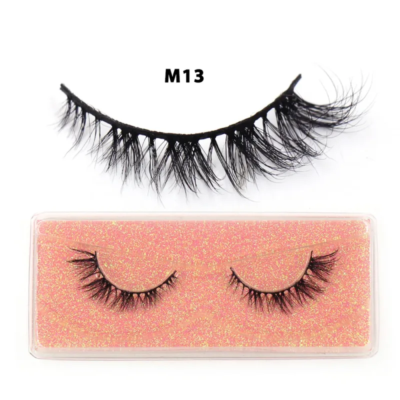 Short Natural 3D Mink Lashes Fluffy Wispy Fake Eyelashes Crisscross False Lashes Eyelash Extension Makeup