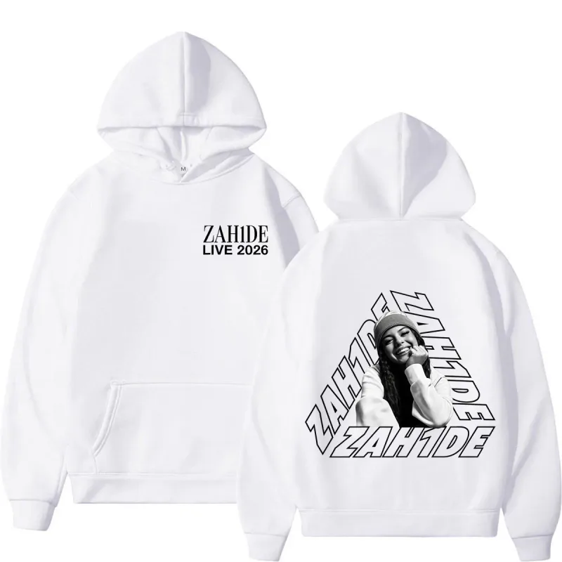 Singer Zahide Tour 2026 Merch Graphic Hoodies Men Women Fashion Autumn and Winter Hip-hop Loose Casual Vintage Sweatshirts Tops