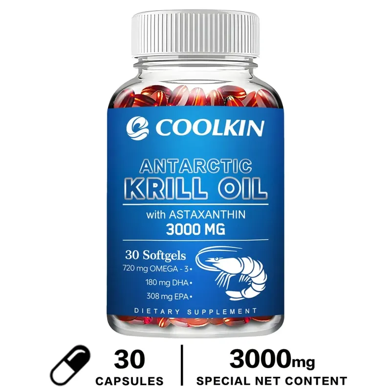 Antarctic Krill Oil 3000mg - με Ωμέγα-3 EPA DHA ασταξανθίνη και φωσφολιπίδια - Βιώσιμο Συμπλήρωμα Διατροφής — image 8
