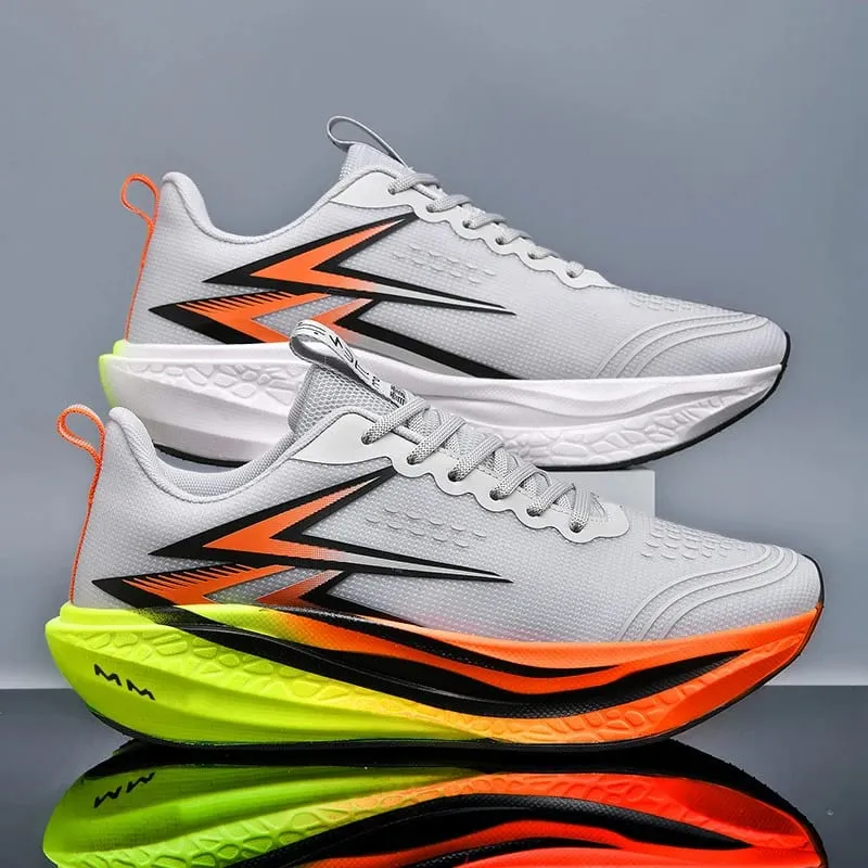 Running Shoes Men Carbon Board Marathon Sports Breathable Lightweight Women's Comfortable Athletic Nonskid Sneakers Casual NEW
