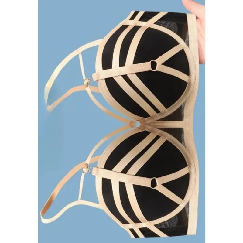 Women Sexy Round Manga Breast Bra Thick Cup Push Up Gather Bra Side Support Anti Sagging Plus Size Lingerie Underwear