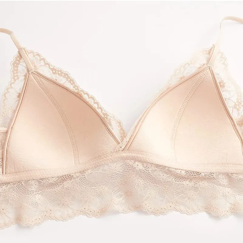 Thin Lace Underwire Bra for Women Intimates Lingerie Top Elegant Ladies Thin Underwear Daily Female Bralette