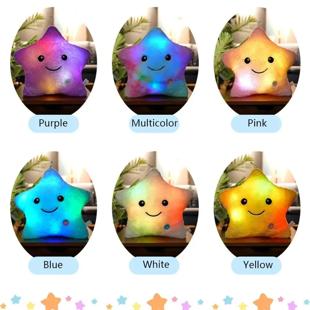 New LED Electronic Star Plush Toy Soft Star LED Star Doll Toy Home Decoration Baby Kid Toys Soft Star Pillow