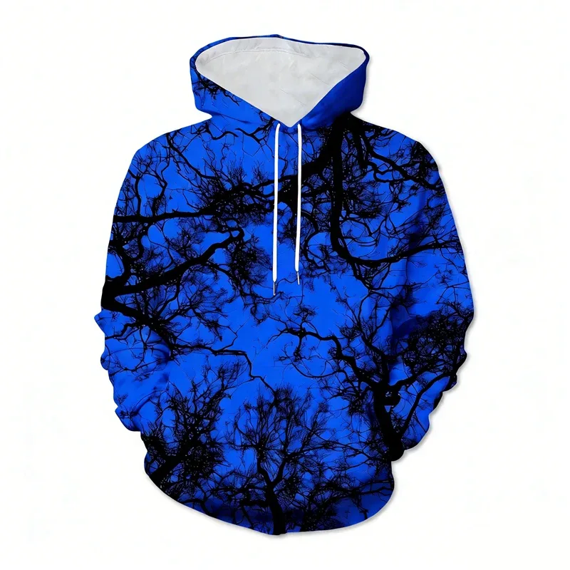 Multi Color 3d Printed Tree Hoodies Men Clothes Plants Pattern Sweatshirts Tops Outdoor Street Long Sleeve Pullover Hoodie — image 2
