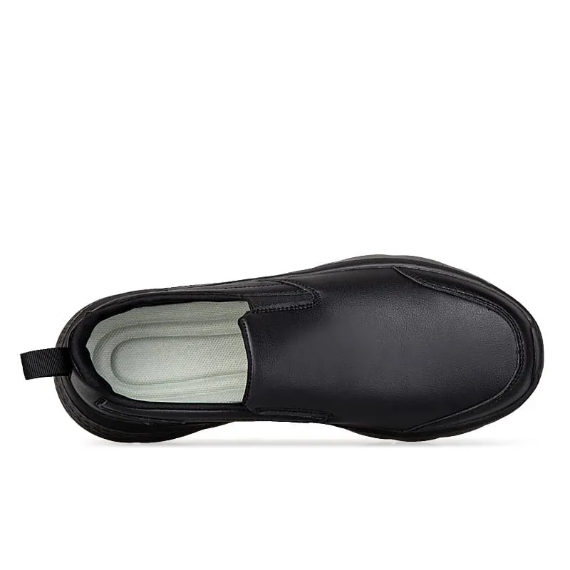 Plus Big Size 47 48 Men's Slip-On Leather Sneakers Casual Sports Walking Shoes Waterproof Comfortable Sneakers