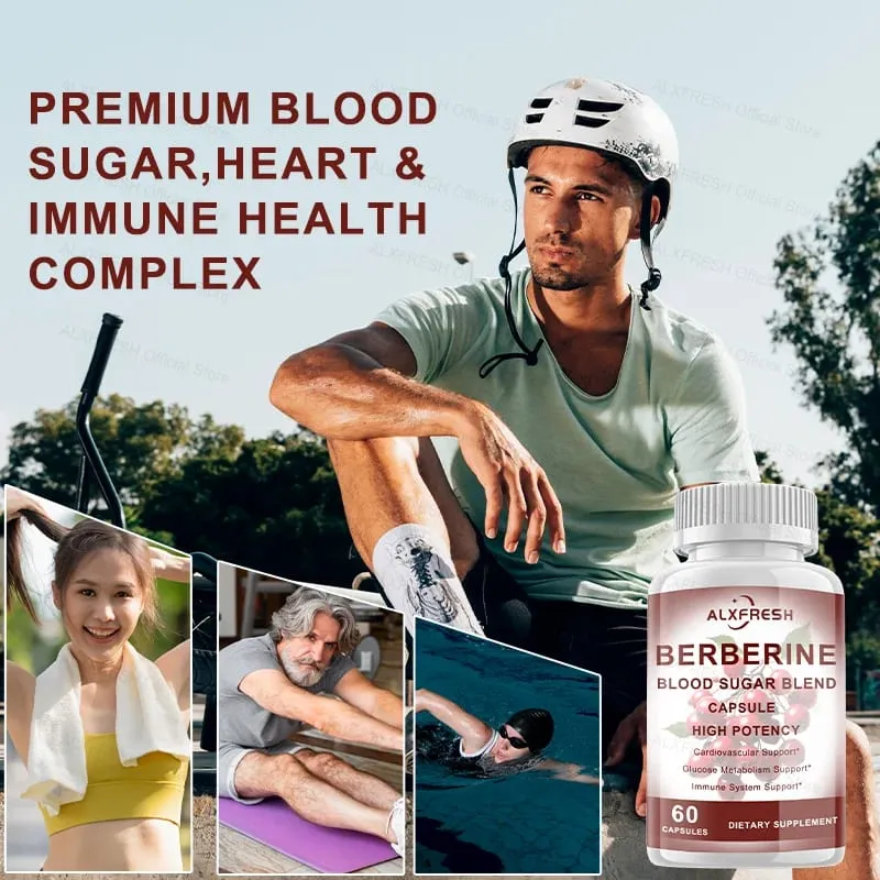 Berberine Capsules For Regulate Blood Sugar and Improve Insulin Resistance Polycystic Ovary Syndrome Cardiovascular Fatty Liver